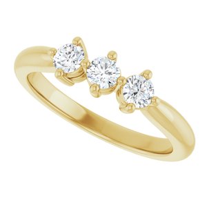 14K Yellow Gold  3.2 mm Round Anniversary Band. 124031:226:P