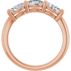 14K Rose Gold  6x4 mm Oval Anniversary Band. 124031:419:P