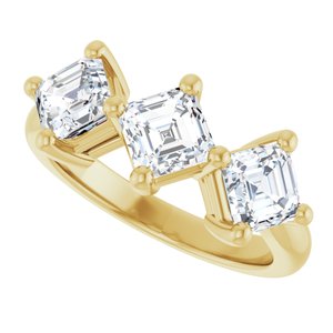 14K Yellow Gold  5 mm Asscher Anniversary Band. 124031:571:P