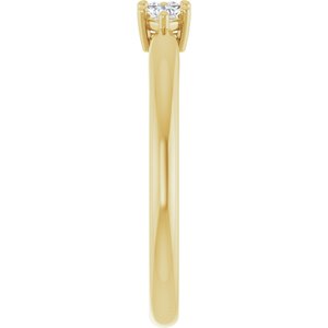 14K Yellow Gold  1.75 mm Square Anniversary Band. 124031:631:P