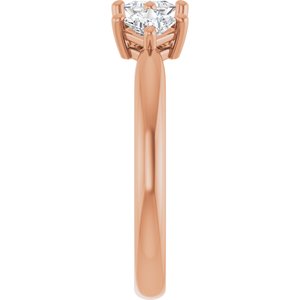 14K Rose Gold  3 mm Square Anniversary Band. 124031:704:P