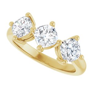 14K Yellow Gold  5 mm Cushion Anniversary Band. 124031:481:P