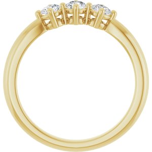 14K Yellow Gold  3.2 mm Round Anniversary Band. 124031:226:P