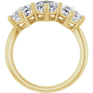 14K Yellow Gold  5 mm Asscher Anniversary Band. 124031:571:P