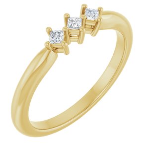 14K Yellow Gold  1.75 mm Square Anniversary Band. 124031:631:P