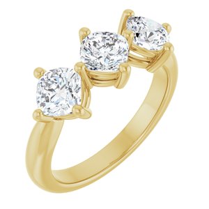 14K Yellow Gold  5 mm Cushion Anniversary Band. 124031:481:P