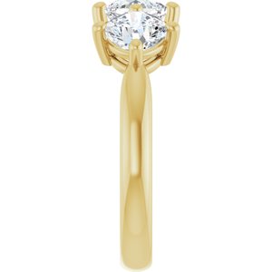 14K Yellow Gold  5 mm Cushion Anniversary Band. 124031:481:P