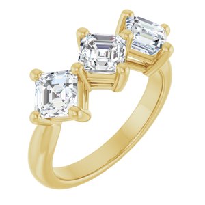 14K Yellow Gold  5 mm Asscher Anniversary Band. 124031:571:P