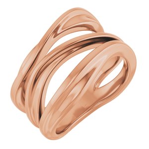 14K Rose Gold Negative Space Ring. 52079:102:P