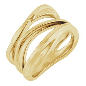 14K Yellow Gold Negative Space Ring. 52079:101:P