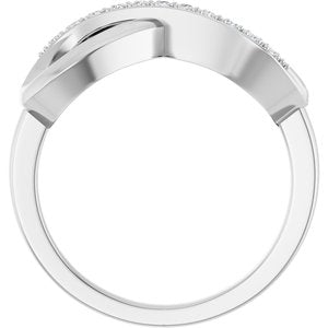 14K White Gold .05 CTW Diamond Infinity-Inspired Ring