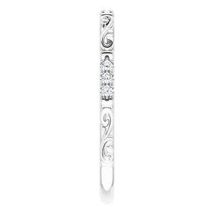 14K White Gold .08 CTW Diamond Anniversary Band. 124377:101:P
