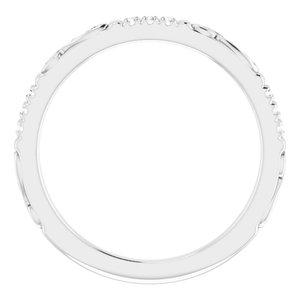 14K White Gold .08 CTW Diamond Anniversary Band. 124377:101:P