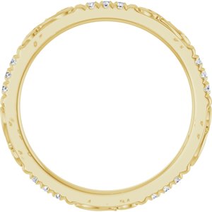 14K Yellow Gold 1/8 CTW Diamond Eternity Band. 124378:179:P