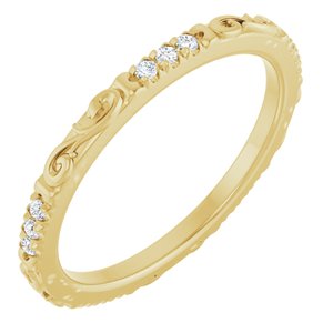 14K Yellow Gold 1/8 CTW Diamond Eternity Band. 124378:179:P