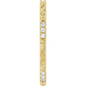 14K Yellow Gold 1/8 CTW Diamond Eternity Band. 124378:179:P