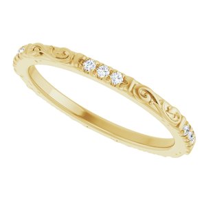 14K Yellow Gold 1/8 CTW Diamond Eternity Band. 124378:179:P