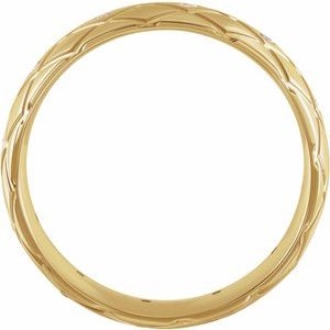 14K Yellow Gold 1/10 CTW Diamond Comfort-Fit 6 mm Half Round Band. 124370:6045:P