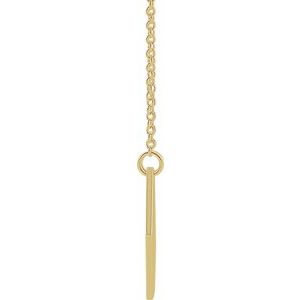 14K Yellow Gold 17.8x15.5 mm Medical Identification 18" Necklace