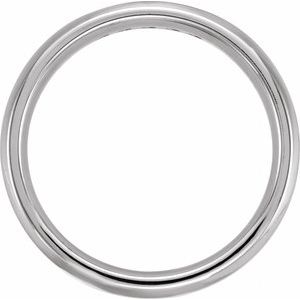 14K White Gold 1/5 CTW Diamond Beveled-Edge Comfort-Fit Men's Band. 124234:6012:P
