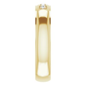 14K Yellow Gold 1/6 CTW Diamond Men's Band. 124563:600002:P