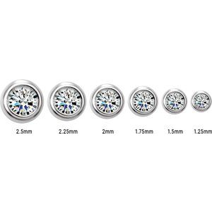 14K Yellow Gold Diamond Micro Bezel-Set Earrings