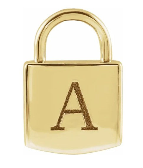 14K Yellow Gold Engravable Lock 16-18" Necklace
. 87184:110:P