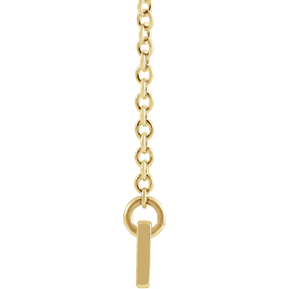 14K Yellow Gold Engravable Bar Necklace
