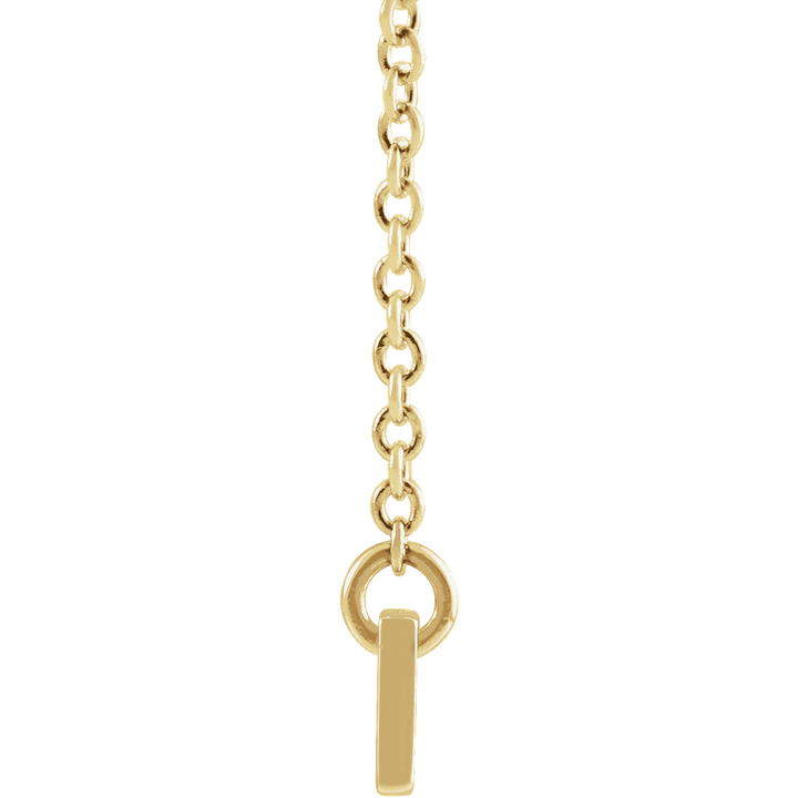 14K Yellow Gold Engravable Bar Necklace