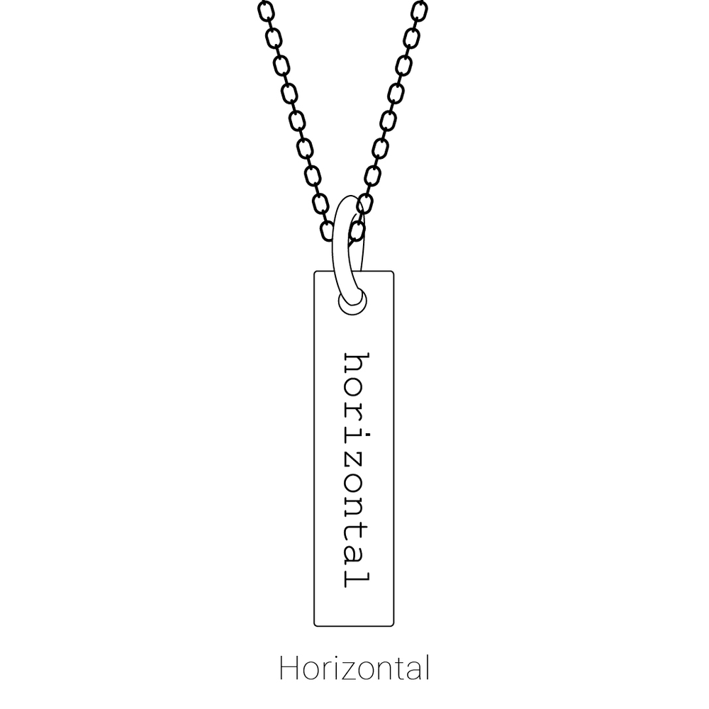14K Yellow Gold Engravable Four-Sided  17 X 2.5 Mm Bar 16-18" Necklace. 87619:117:P