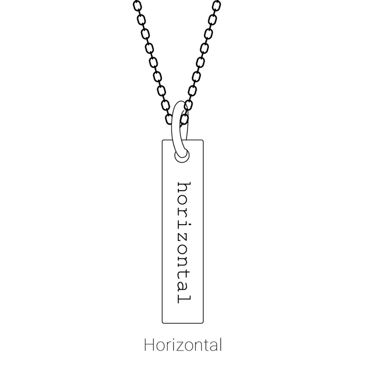 14K Yellow Gold Engravable Four-Sided  17 X 2.5 Mm Bar 16-18" Necklace. 87619:117:P