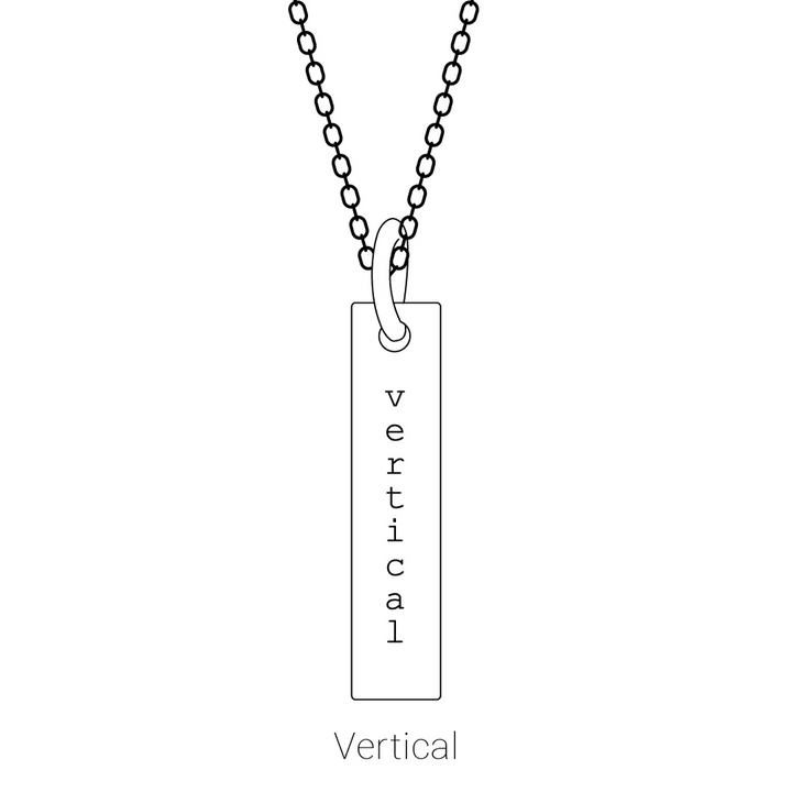 14K Yellow Gold Engravable Four-Sided 25 X 2.5 Mm Bar 16-18" Necklace. 87619:123:P