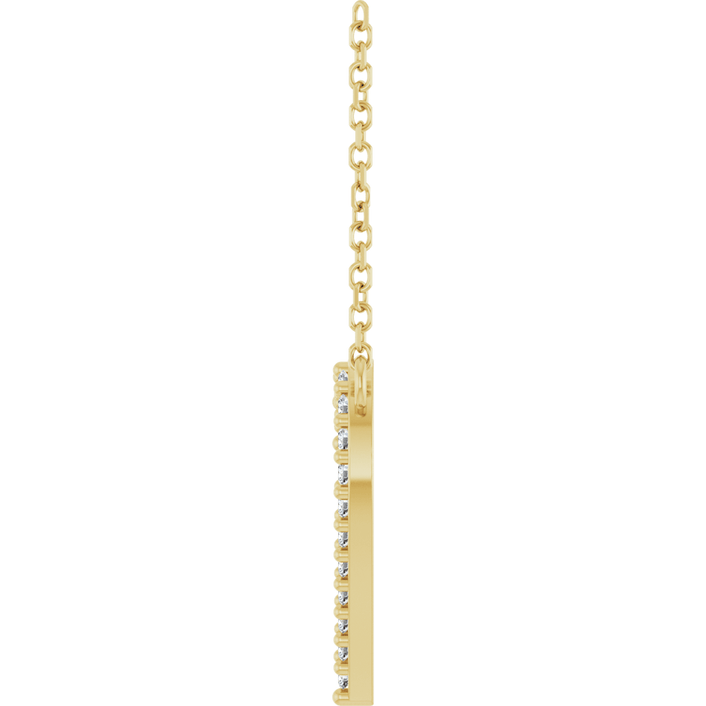 14K Yellow Gold 1/6 CTW Natural Diamond Heart Necklace