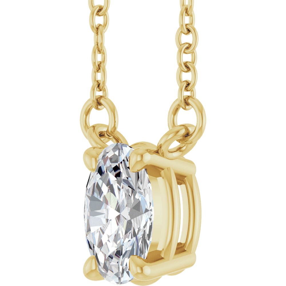 14K Yellow Gold 3/8 CT Natural Diamond Necklace