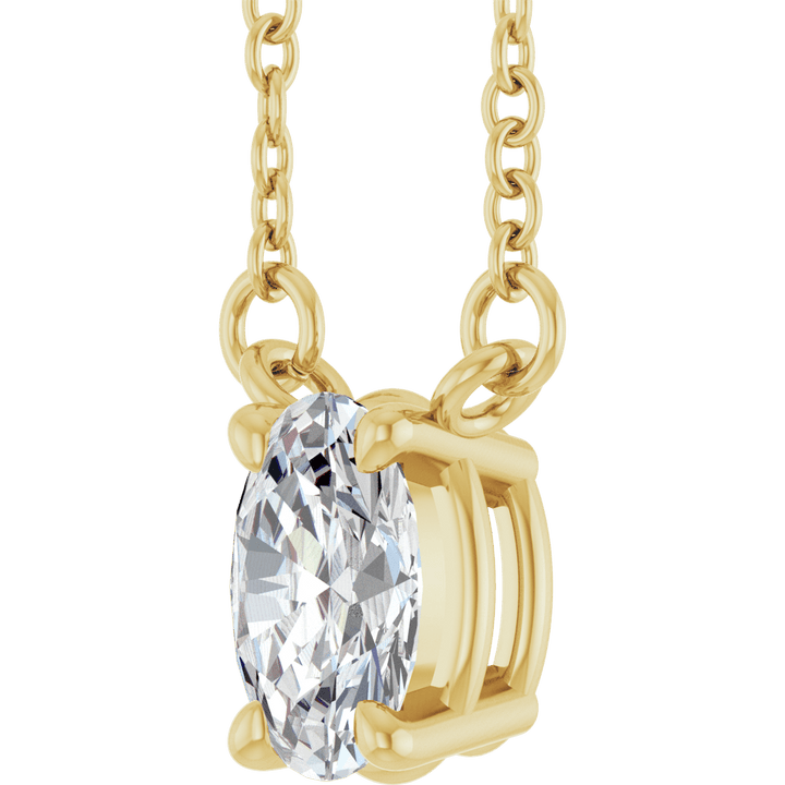14K Yellow Gold 3/8 CT Natural Diamond Necklace