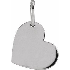 Sterling Silver Be Posh® Engravable Heart Pendant