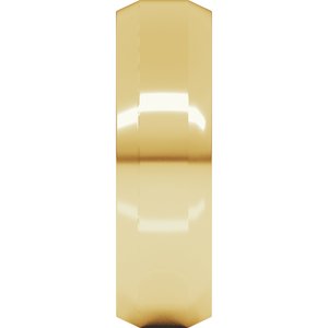 14K Yellow Gold 6 mm Lightweight Beveled-Edge Comfort-Fit Flat Band. BVIRL10:1039:P