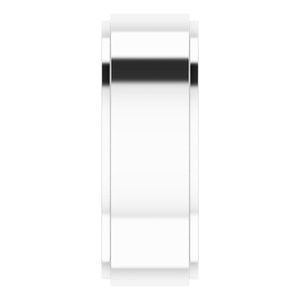 14K White Gold 2 mm Round Men's Band. 124150:3241:P
