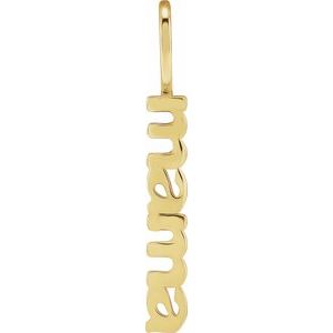 14K Yellow Gold Mama Charm/Pendant 88016:102:P
