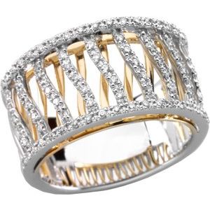 14K White/Yellow Gold 1/3 CTW Diamond Anniversary Band. 66713:101:P