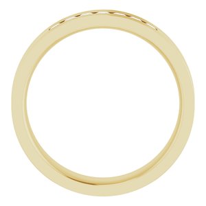 14K Yellow Gold 2 mm Square Men's Band. 124195:2233:P