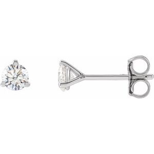 14K White Gold 1/3 CTW Diamond Stud Earrings. 652481:LG601:P