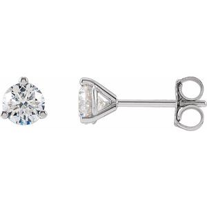 14K White Gold 5/8 CTW Diamond Stud Earrings. 652481:LG607:P