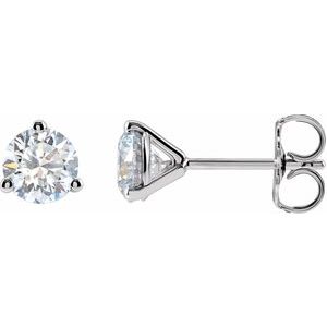 14K White Gold 1 CTW Diamond Stud Earrings. 652481:LG610:P