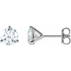 14K White Gold 1 5/8 CTW Diamond Stud Earrings. 652481:LG616:P
