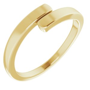 14K Yellow Gold Engravable Bypass Ring. 57742:100:P