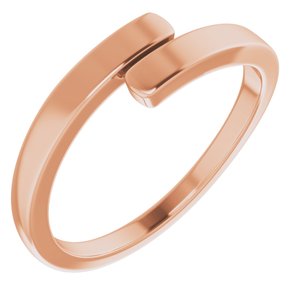 14K Rose Gold Engravable Bypass Ring. 57742:103:P