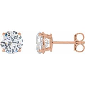 14K Rose Gold 3 CTW Diamond Earrings. 652480:LG682:P
