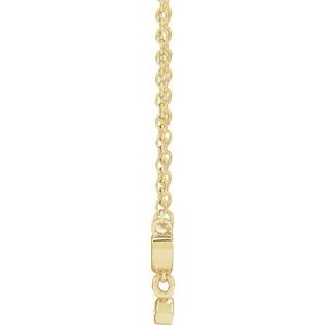 14K Yellow Gold .015 CT Diamond Mama 18" Necklace