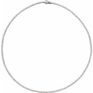 14K White Gold 5 7/8 CTW Diamond Line 16" Necklace. 688853:601:P